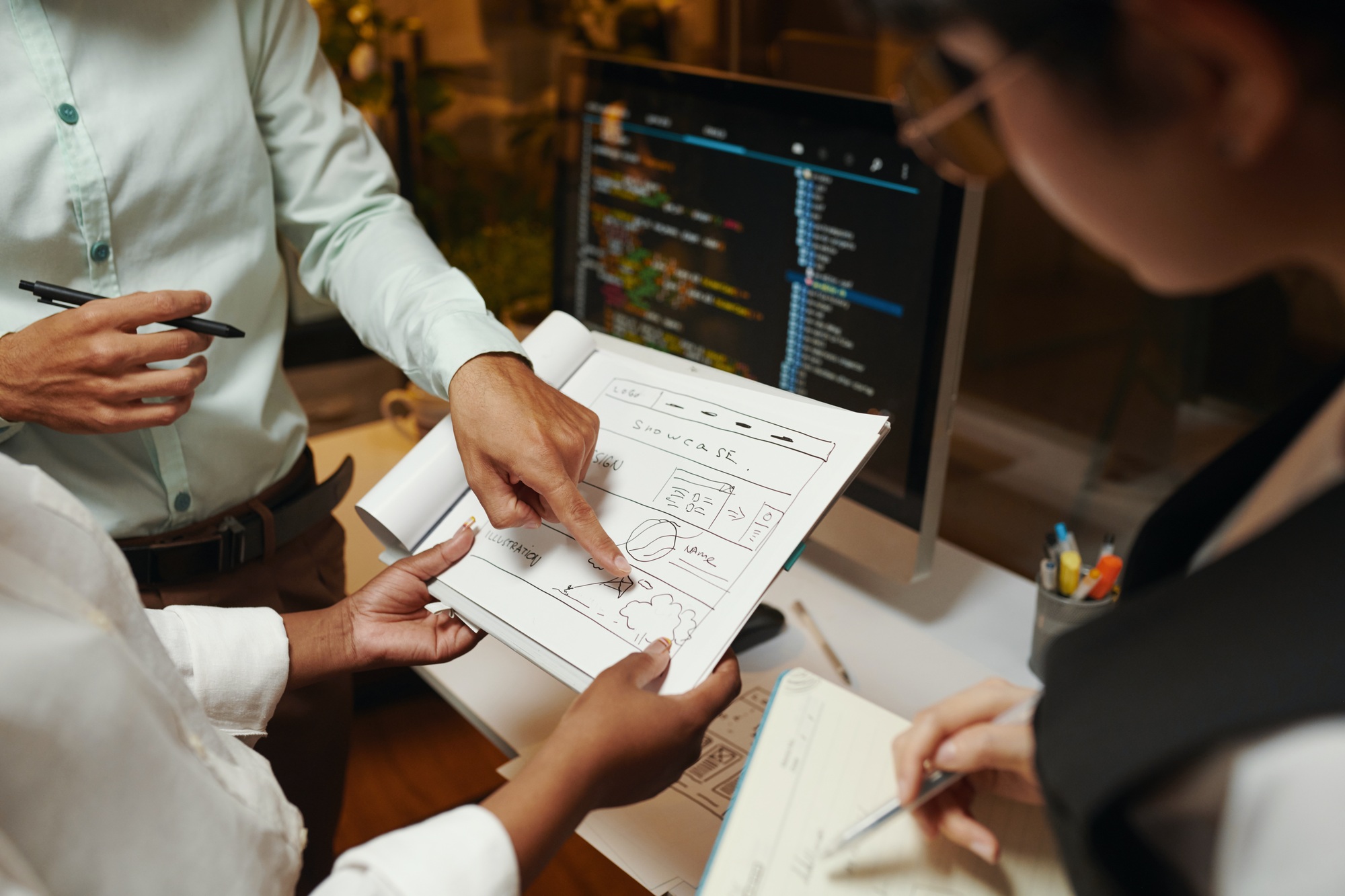 Designers Discussing Website Design